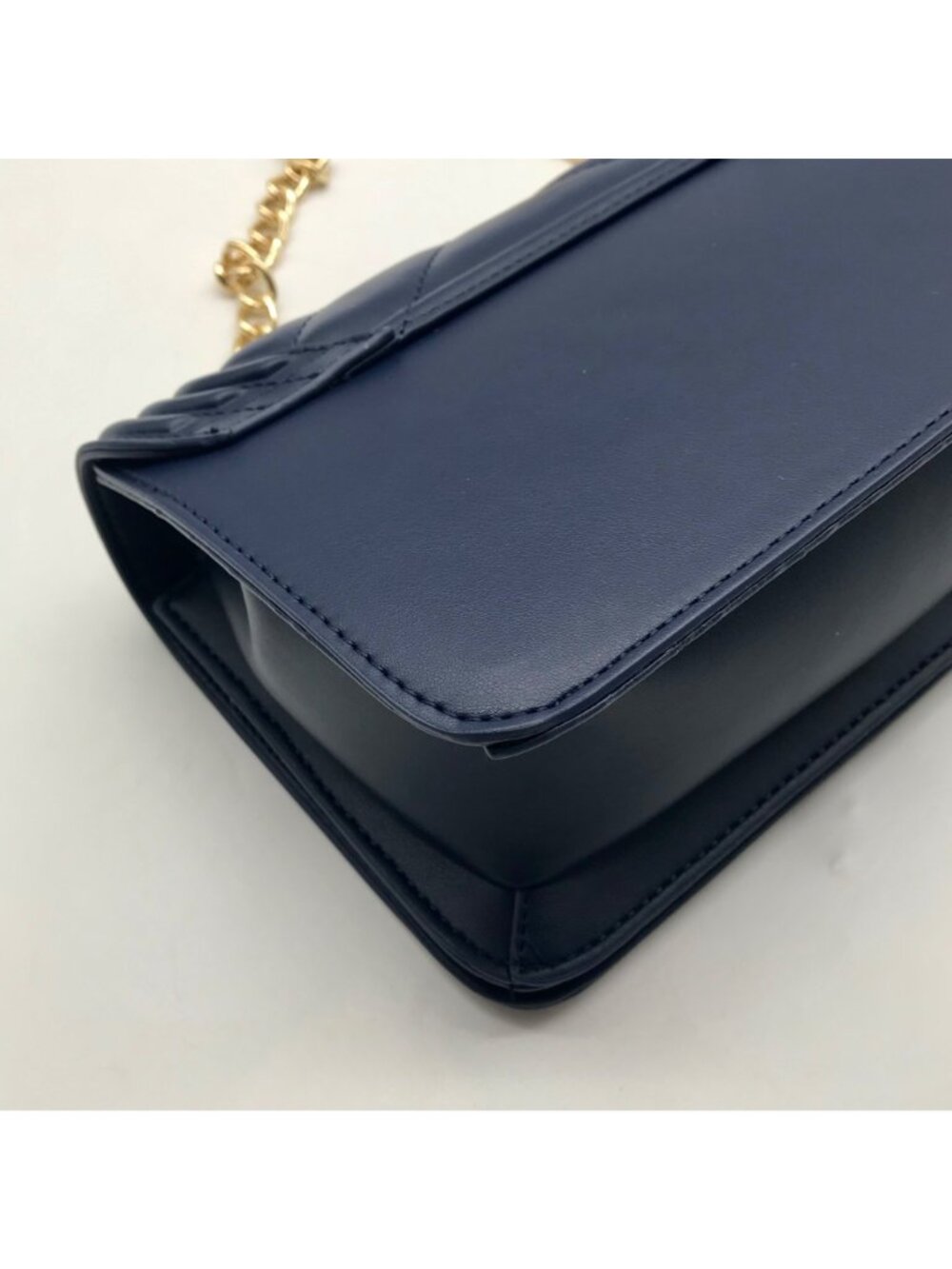 Valentino Orlandi Navy Blue Faux Leather Crossbody Bag - Picture 9 of 11